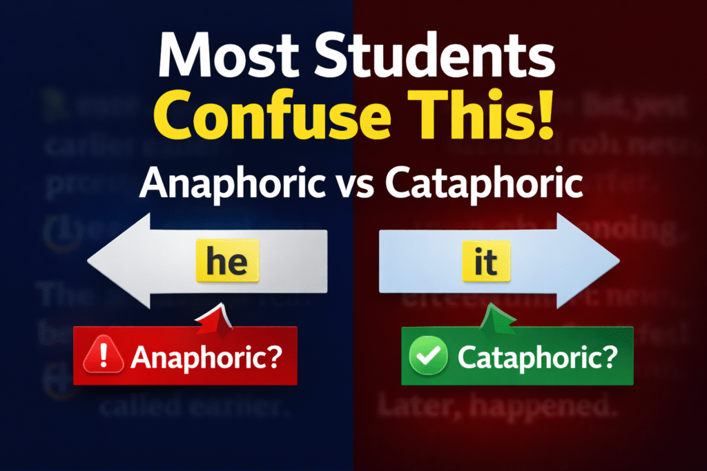 Anaphoric and cataphoric reference
