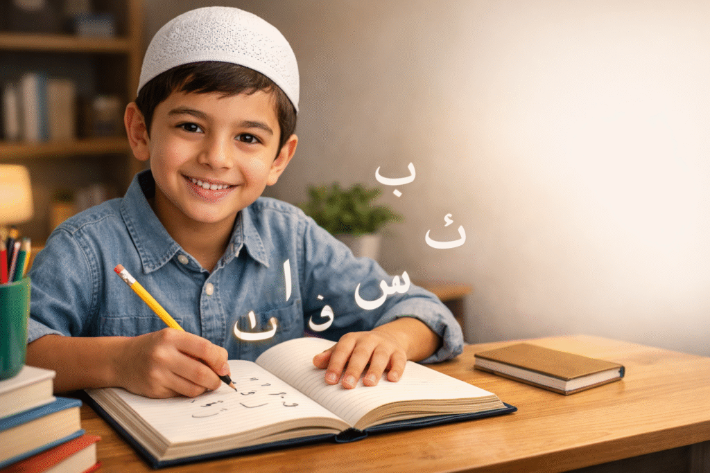 Arabic Letters with Words and Examples