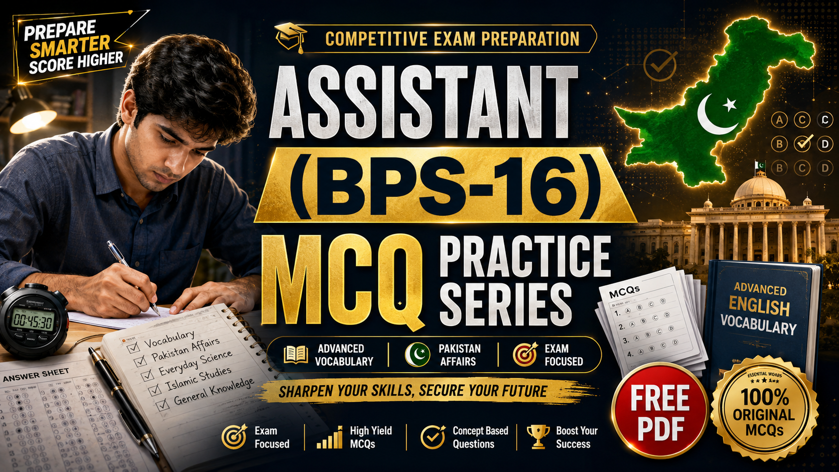 Assistant (BPS-16) Screening Test MCQ Practice Series