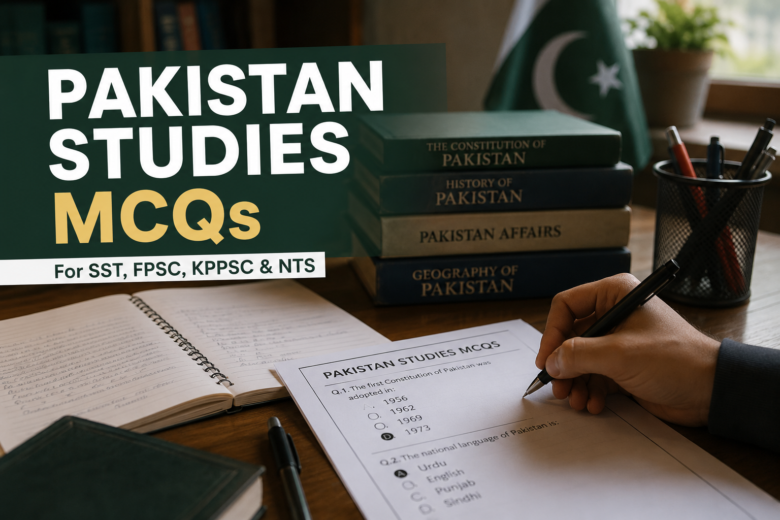 Pakistan Studies MCQs for SST, FPSC, KPPSC & NTS
